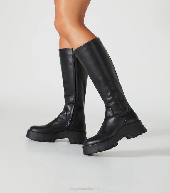 kniehohe Stiefel| de Tony Bianco Frauen Rage-Kalbsstiefel schwarzes Turin 4624424